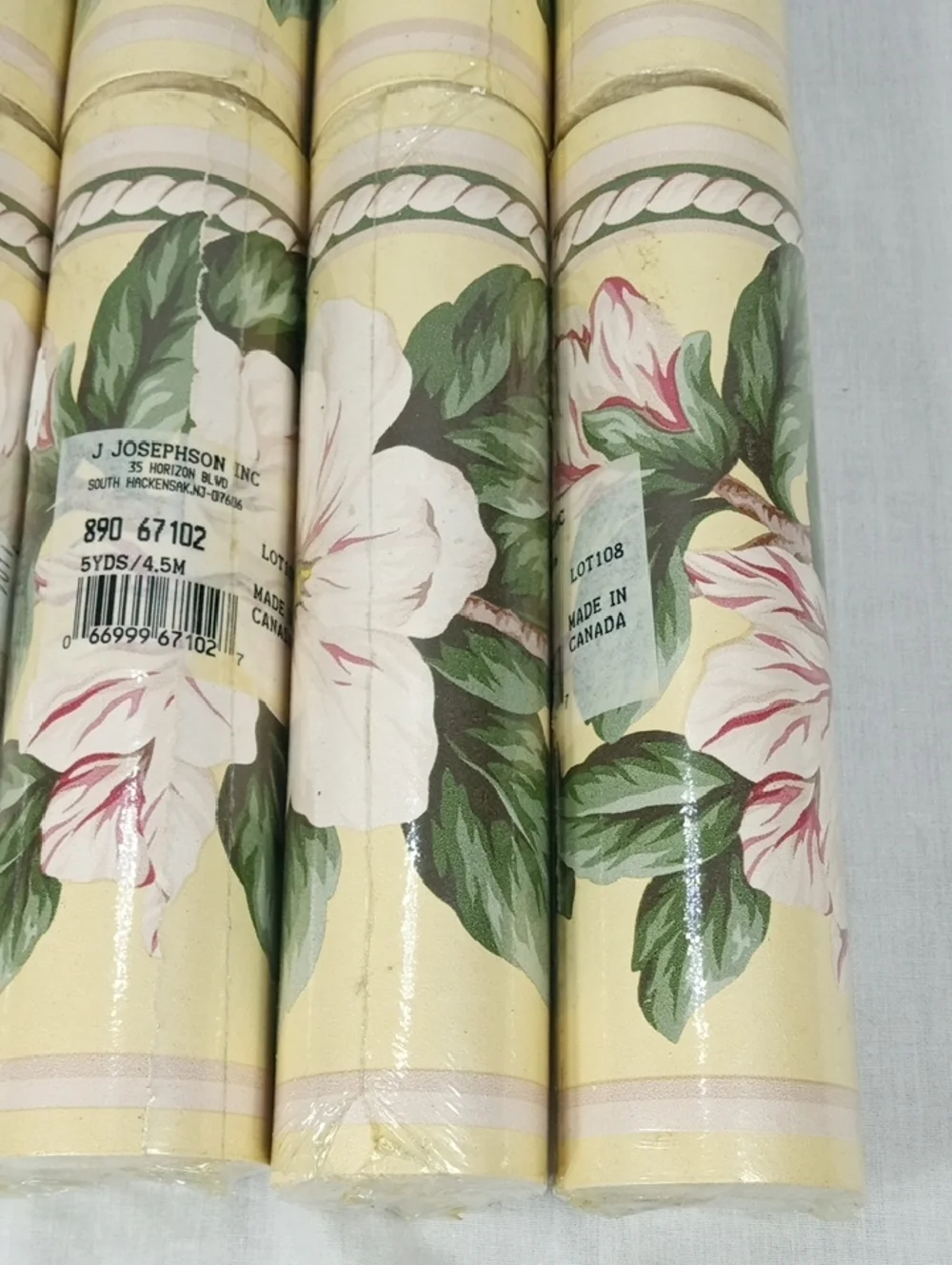 Vintage J Josephson Inc Floral Wallpaper Border Lot Of 8